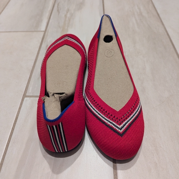 Rothy's The Flat Red Stripe Cherry 9.5 like new - Picture 8 of 8